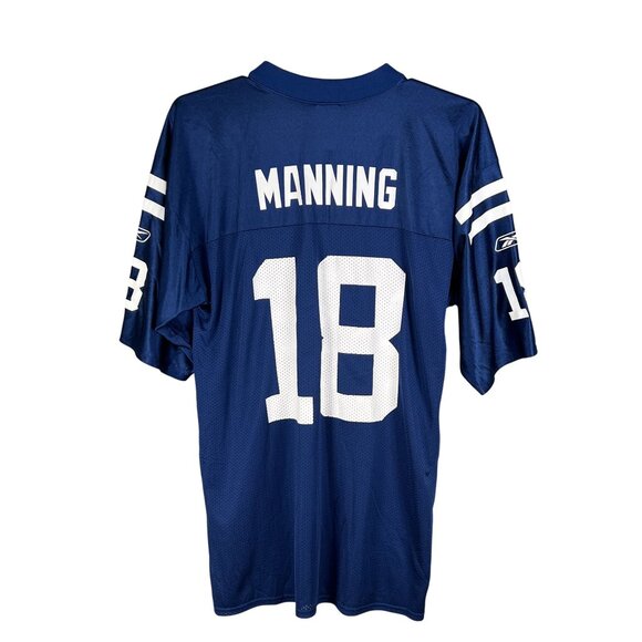 Reebok NFL Indianapolis Colts #18 Peyton Manning Mens L On Field Home Jersey - Picture 1 of 15